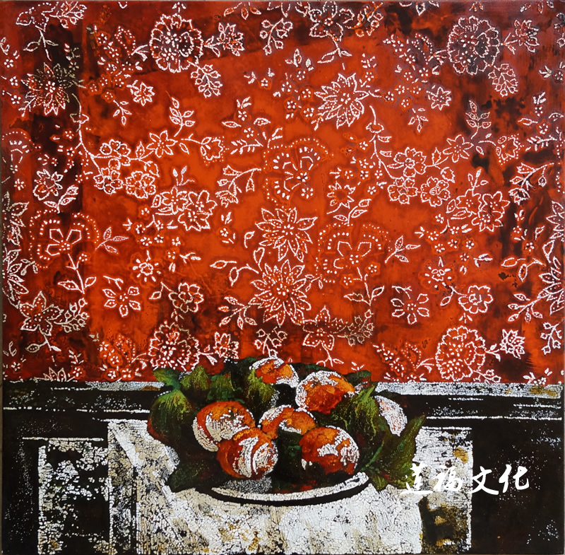 紅布與塞尚水果